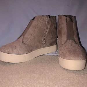 Faux suede fashion sneaker